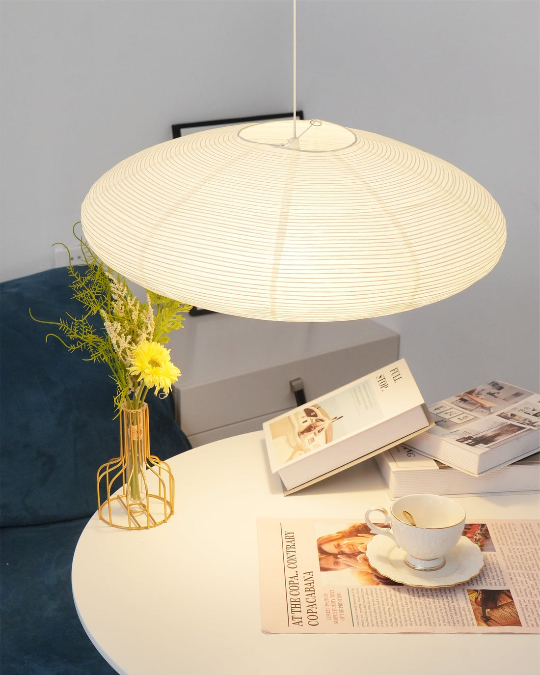 Mulberry Washi Pendelleuchte – Sanftes handgefertigtes Licht für warmes Wohndekor