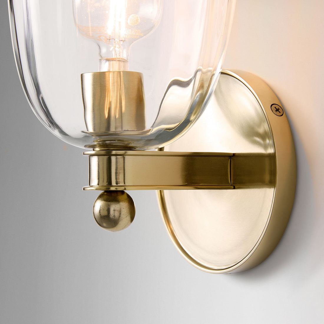 Vega Glass Minimalist Globe Wall Sconce Soft Diffused Glow Available in One or Two Lights