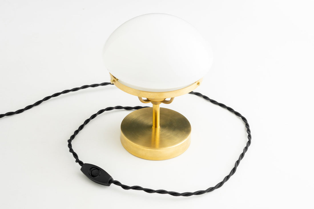 Ornato Luxe Modern Brass or Black Table Lamp - Convertible Table Light Fixture