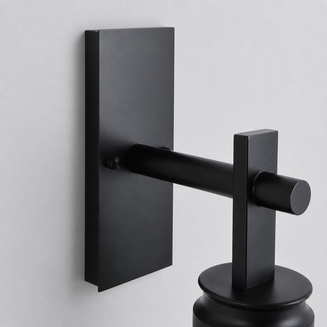 Visible construction detail of the vintage black outdoor wall lantern 2