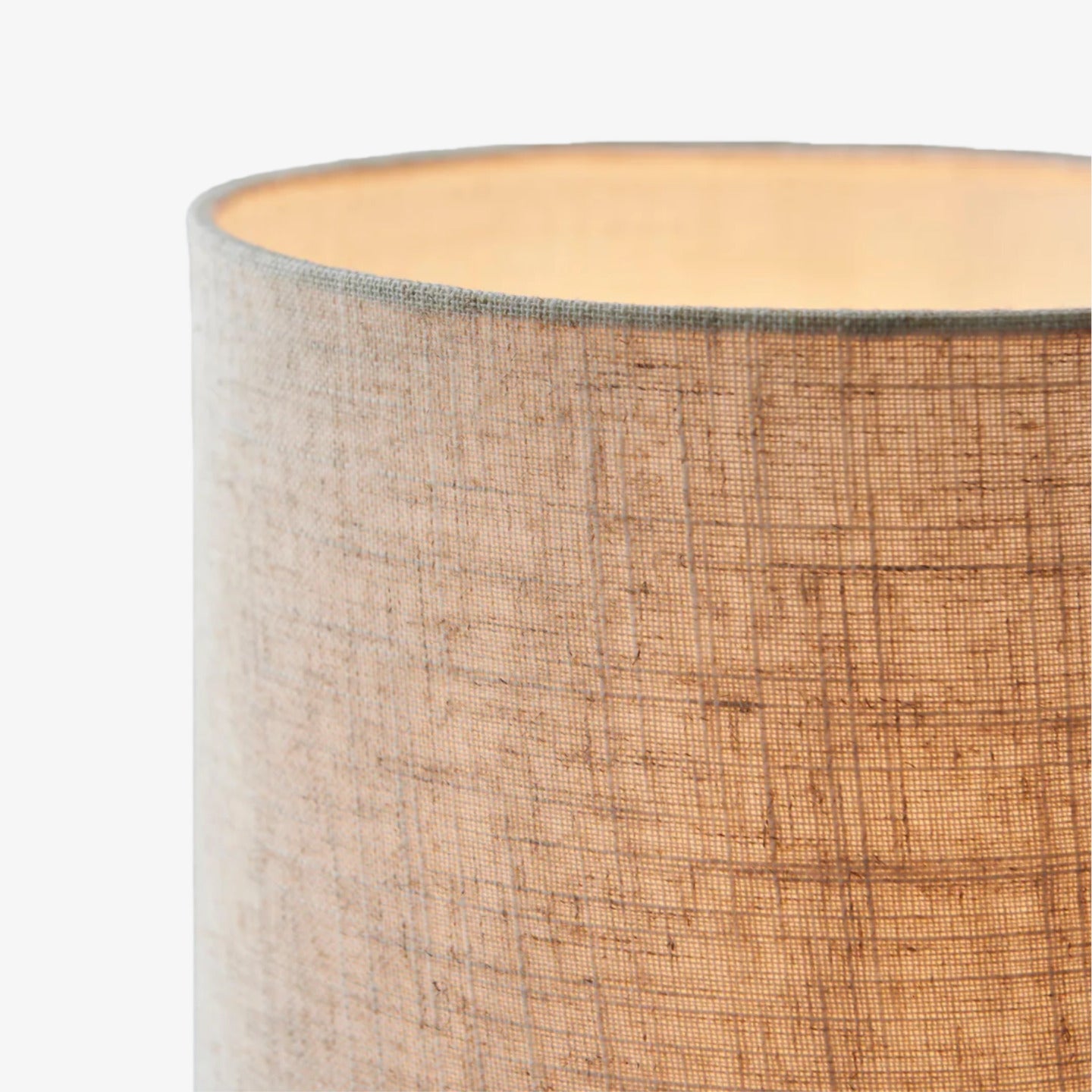 Linemora Simple Wooden Base Table Lamp - Natural Linen Cylindrical Shade for Living Rooms and Bedrooms
