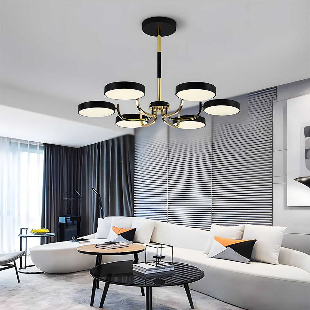 Disc Branch Iron Ceiling Lamp - Nordic Creative Light for Living Room