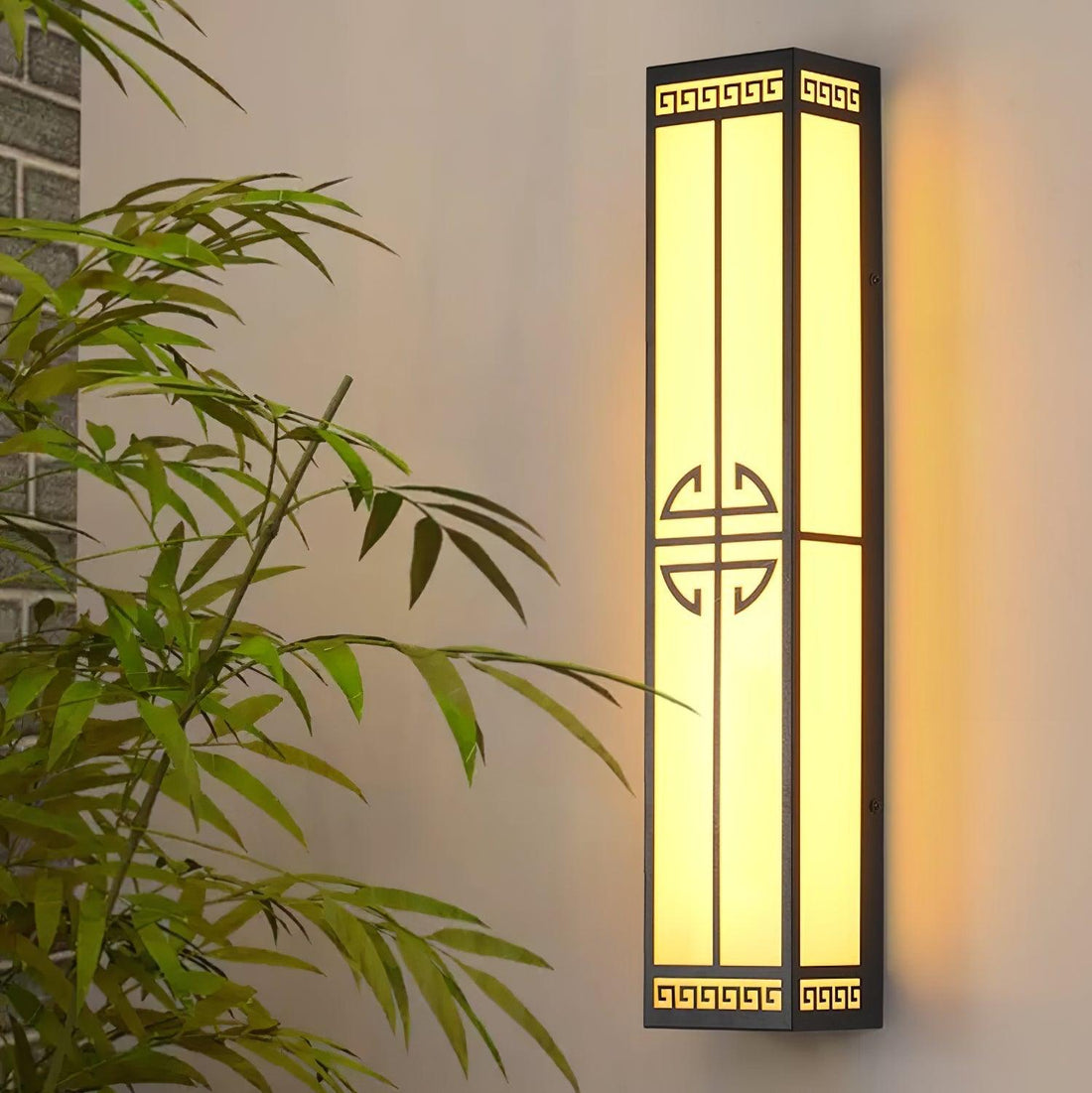 Schneeflocken-Wandleuchte aus Gipsmetall – quadratische, elegante Lampe für den Außenbereich