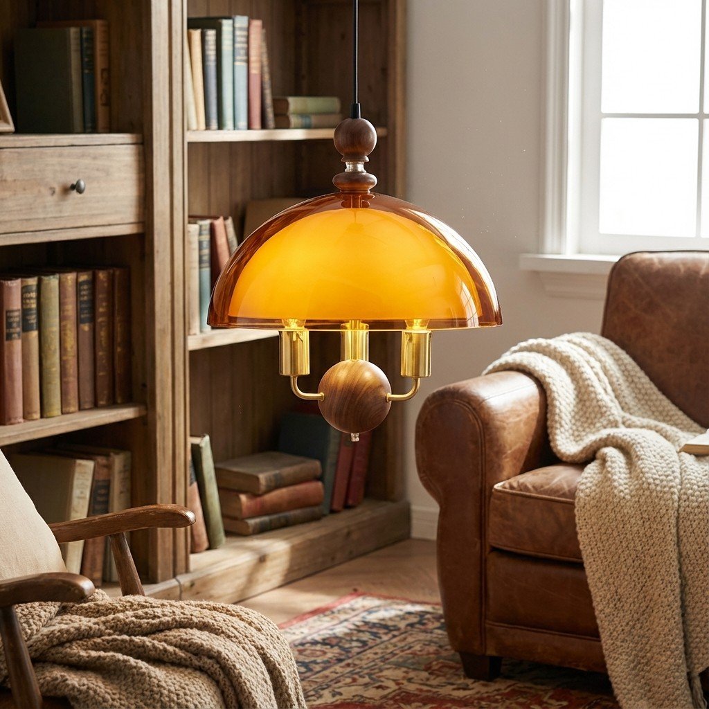 Afterglow Sunset Medieval Pendant Light - French Acrylic Pendant for Dining and Foyer