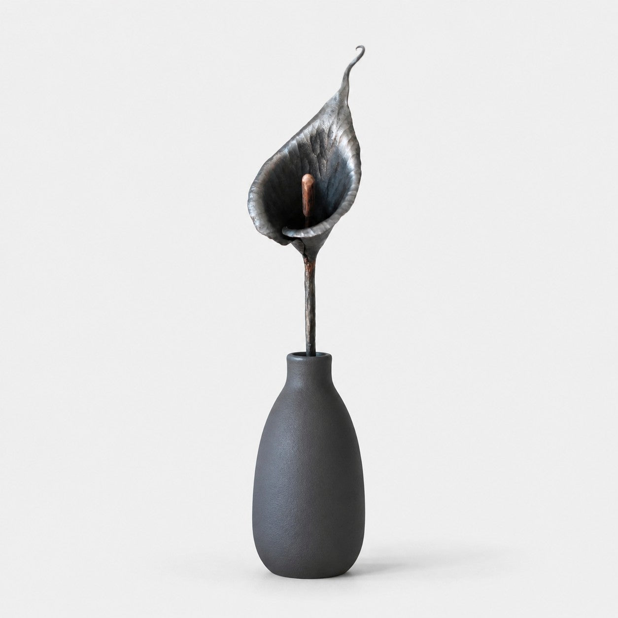 Hand-Forged Iron Calla Lily Stem Decor