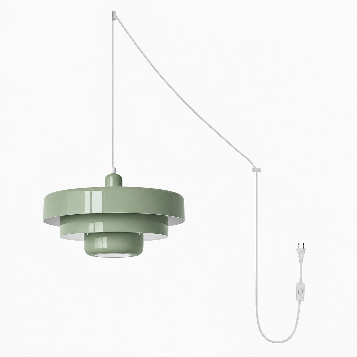 Retro Bauhaus Plug-In Pendant Light