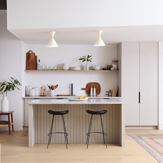 Brivana Metal Semi-Flush Ceiling Light - Modern Cone Lamp for Hallway