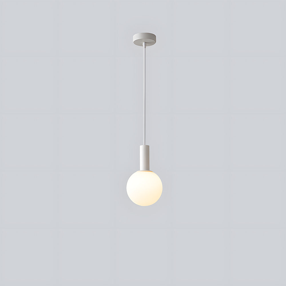 Opalescent Glass Pendant Light - Spherical Bedroom Lighting Modern