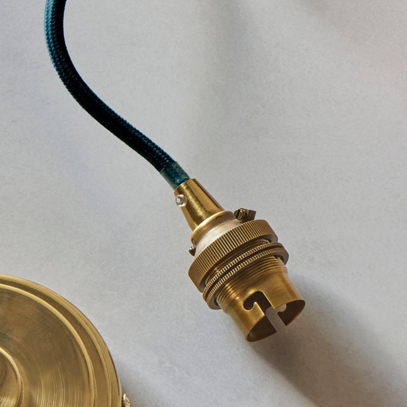Plaitar Modern Brass Pendant Light - Minimalist Ceiling Fixture with Braided Cord for Hallways