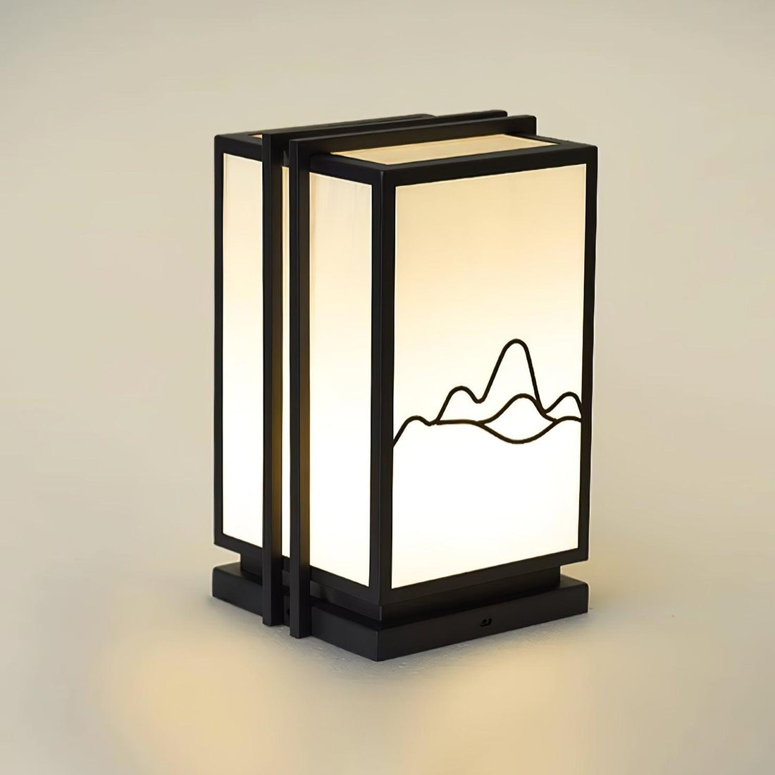 Mountain Outdoor Post Light - Stainless Steel Acrylic Minimalist Lamp
