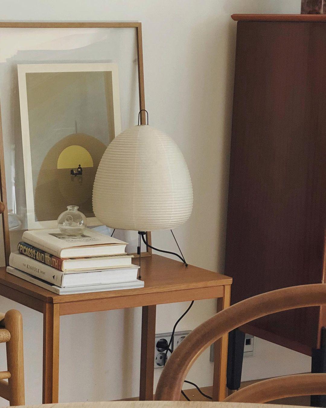 Japanese-Inspired Paper Table Lamp - Mulberry Paper Lamp for Bedroom