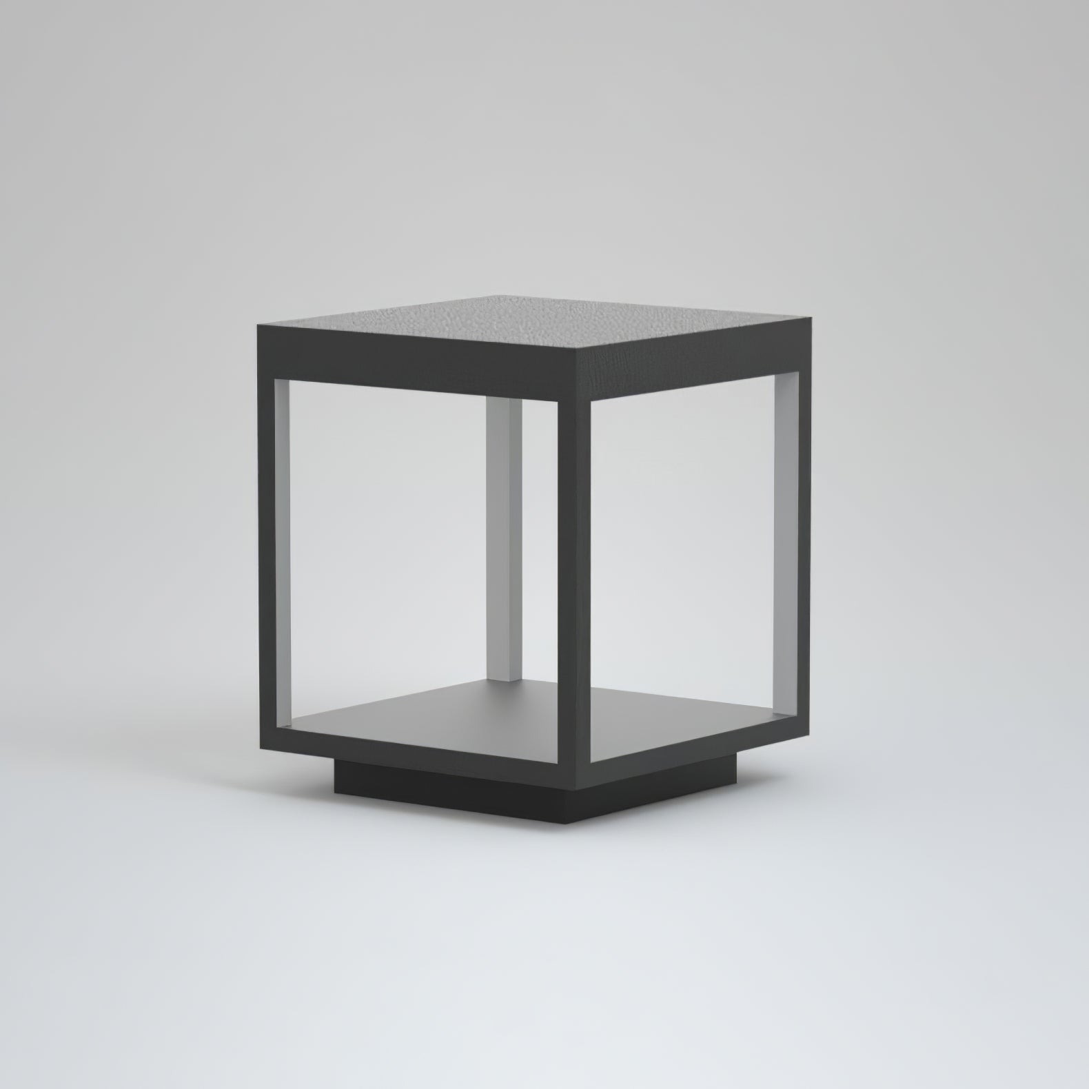 Square Frame Outdoor Post Light - Garden Lamp for Patio & Pathway