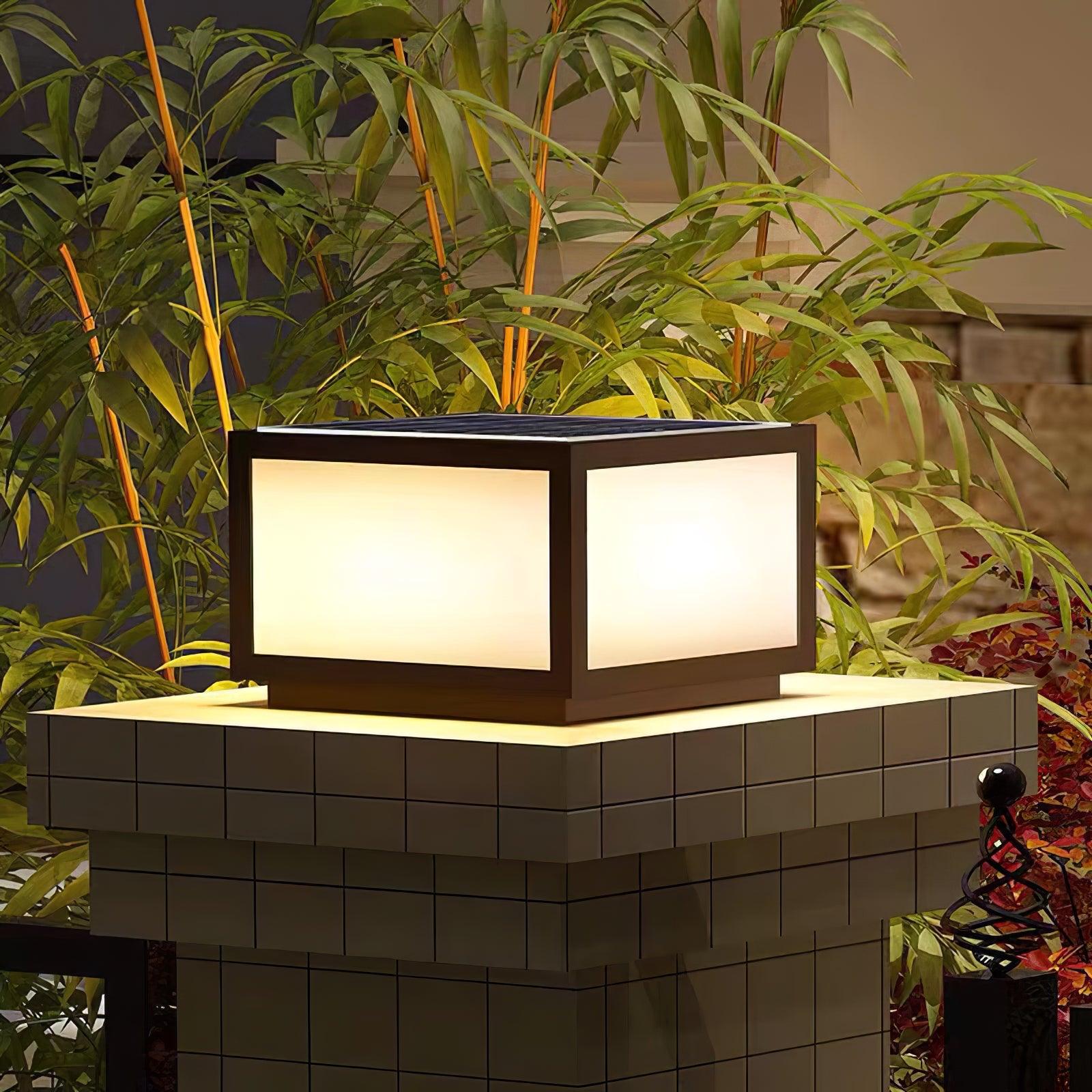 Solar Outdoor Post Light - Stainless Steel Lamp for Garden & Patio