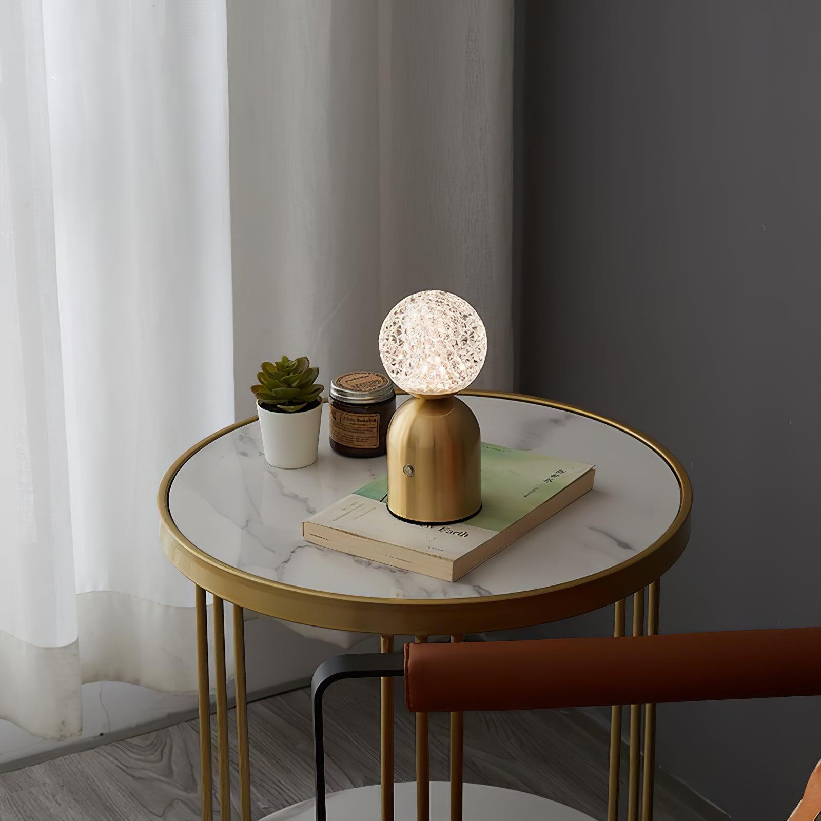 Battery Table Lamp - Modern Acrylic Lampshade Light for Bedroom