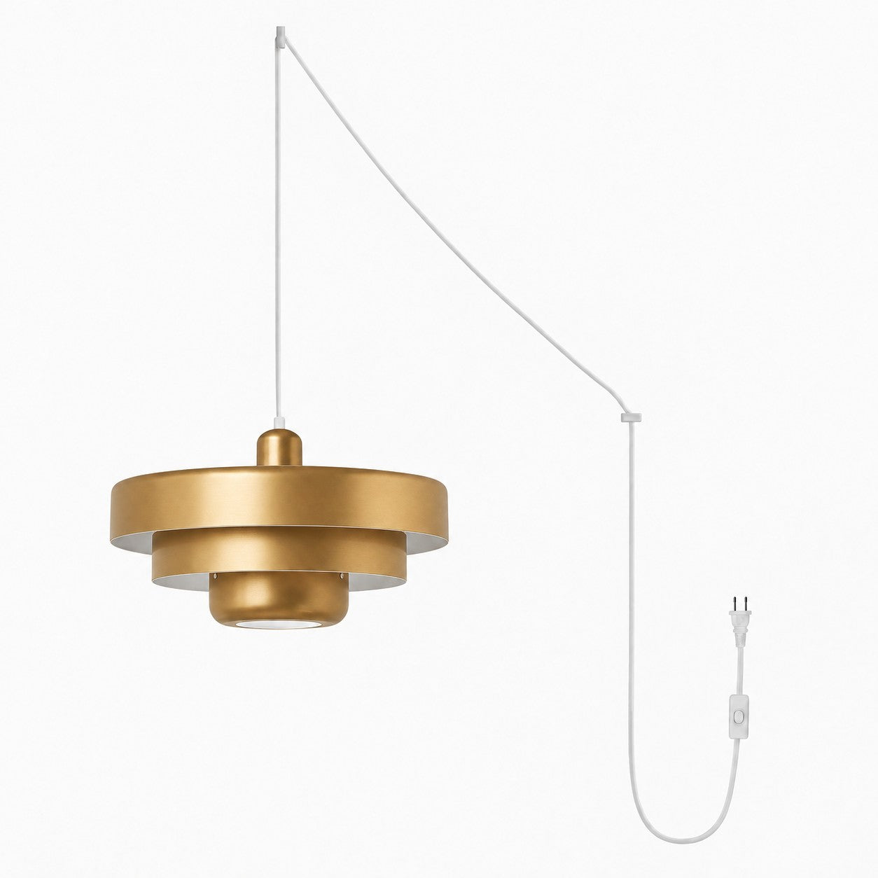 Retro Bauhaus Plug-In Pendant Light