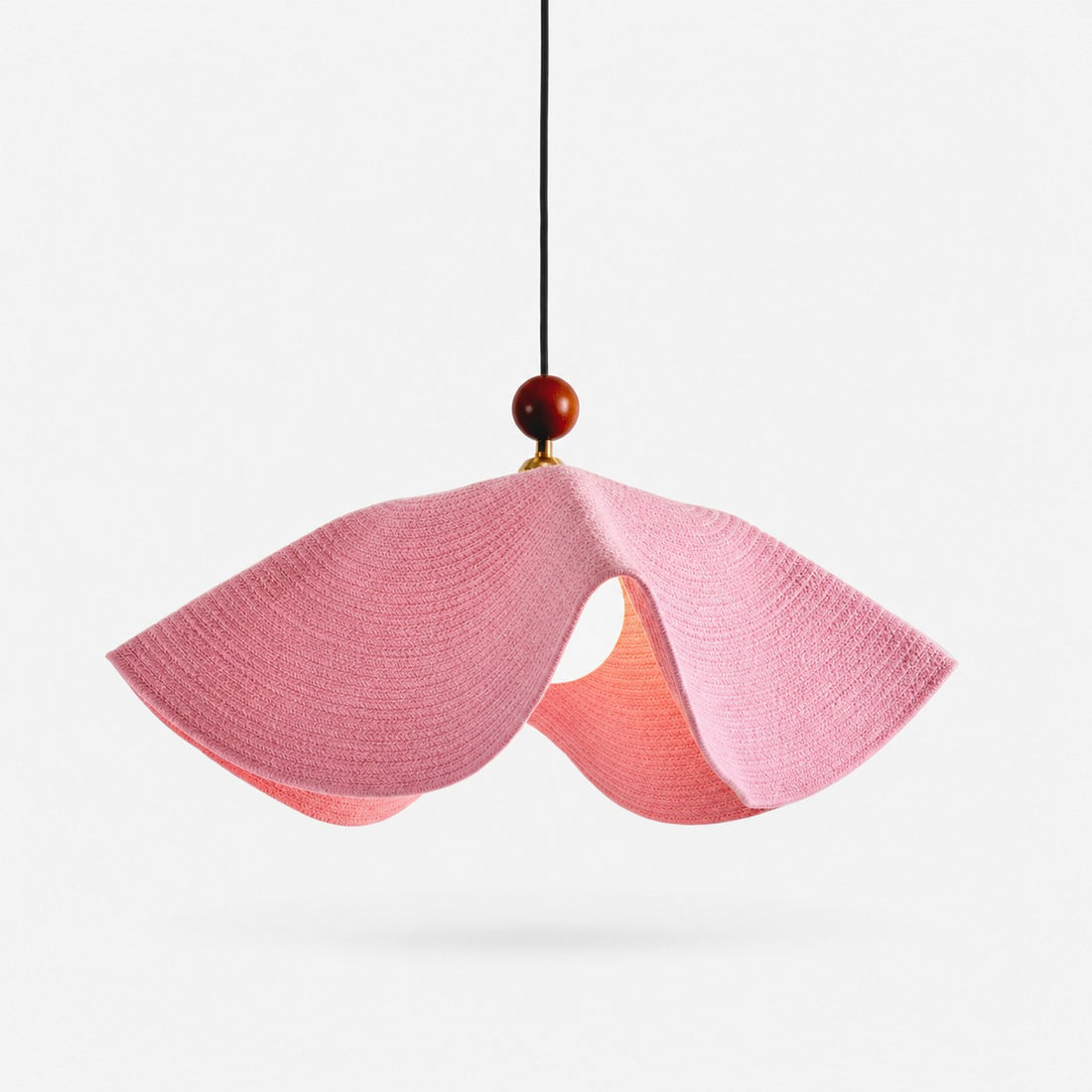 Sculptural Woven Fabric Pendant Lamp