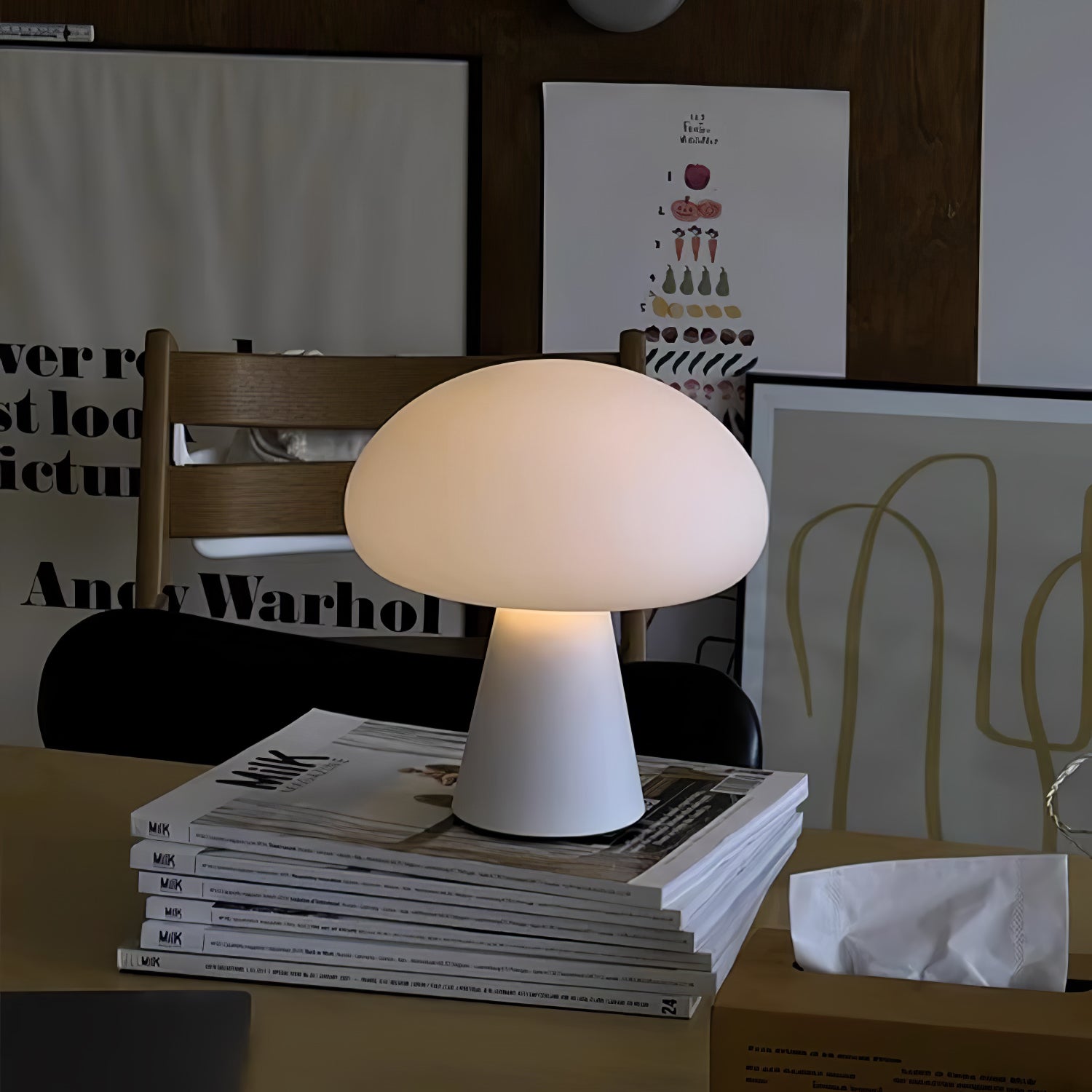 Tragbare Tischleuchte – wiederaufladbare moderne Lampe für Terrasse und Garten