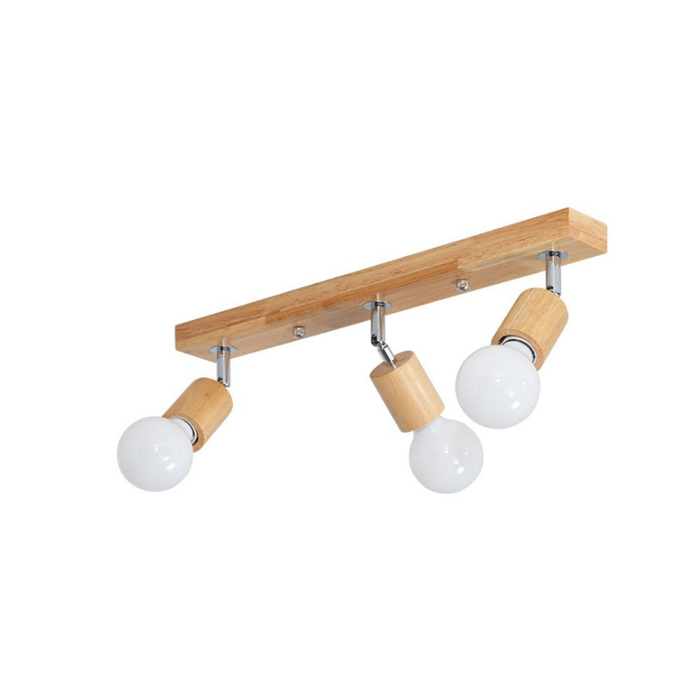 Nordic Track Lighting - Rotate Spotlight Wood Accent Modern