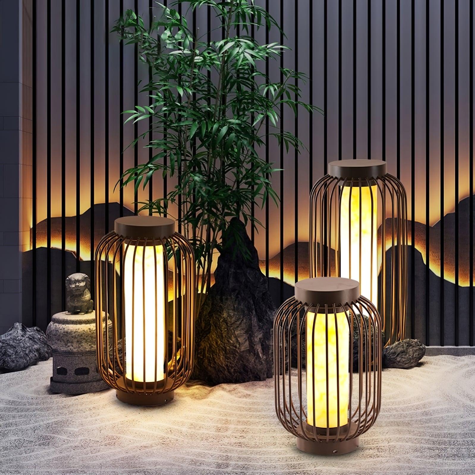 Metal Outdoor Table Lamp - Elegant Weather-Proof Lamp for Patio