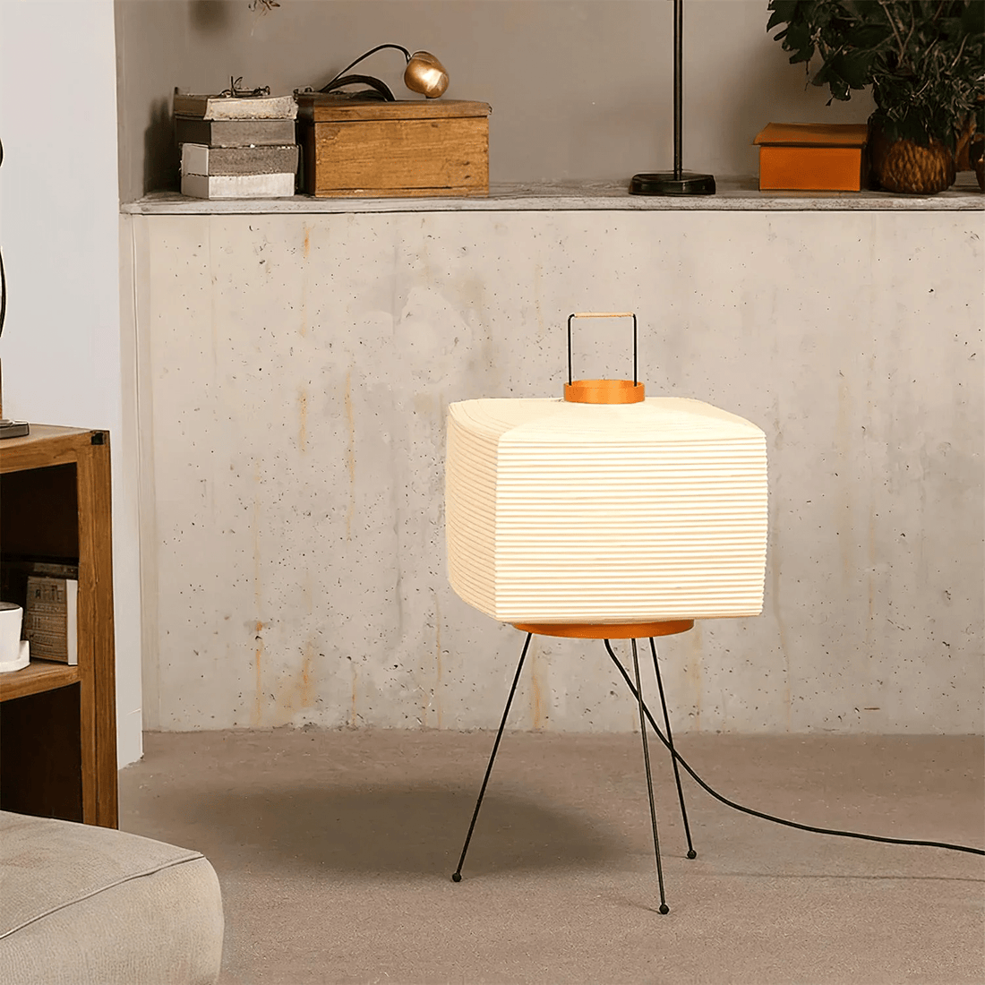 Tischlampe aus Washi-Papier – handgefertigter Schirm für elegantes Ambientelicht