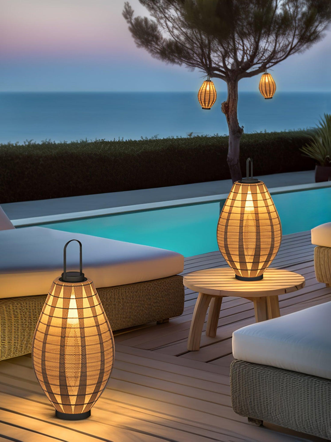 Mesh Beacon Outdoor Lamp - Waterproof Teardrop Stainless Steel Light