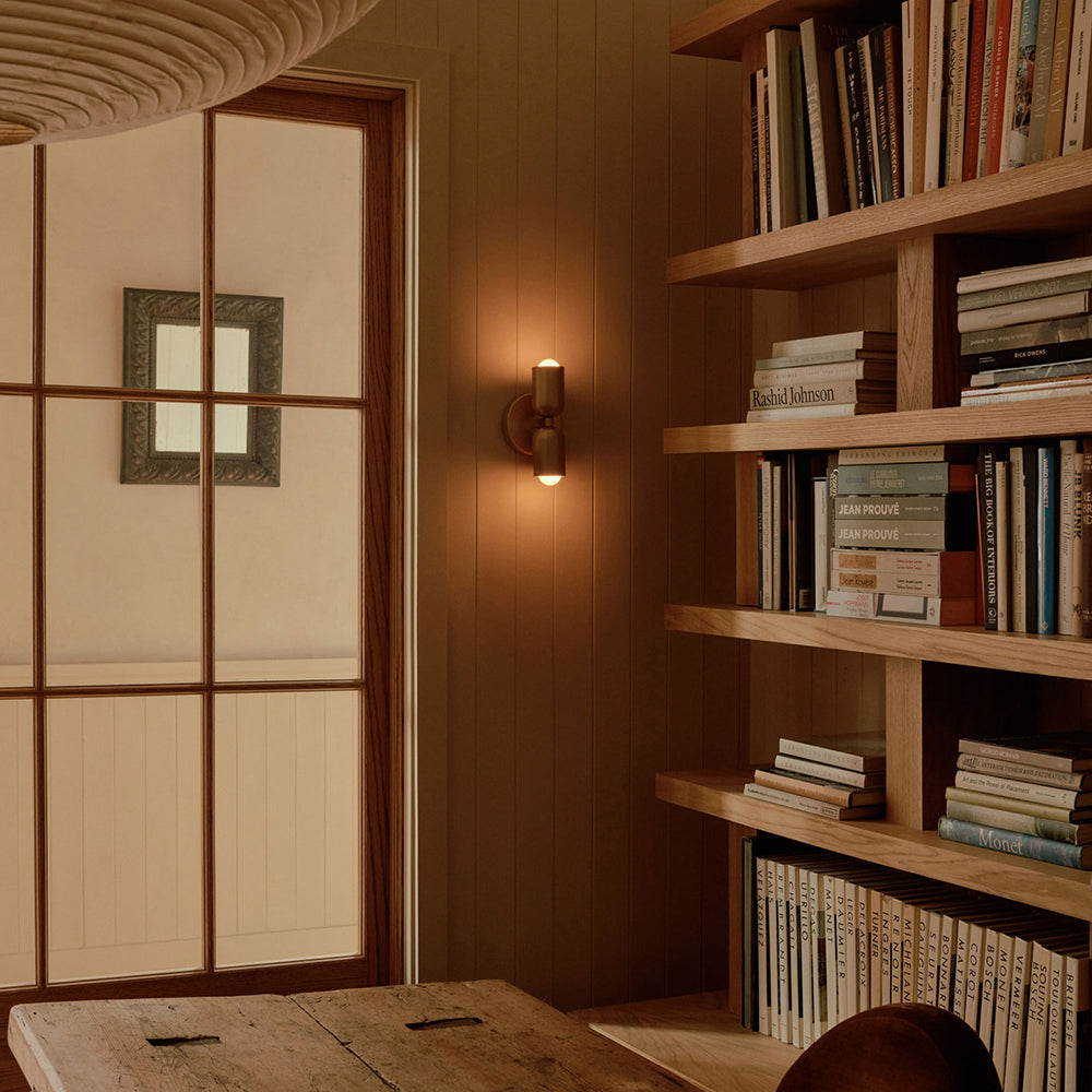 Kurze Doppelkopf-Wandleuchte - Vintage-Leuchte für Schlafzimmer