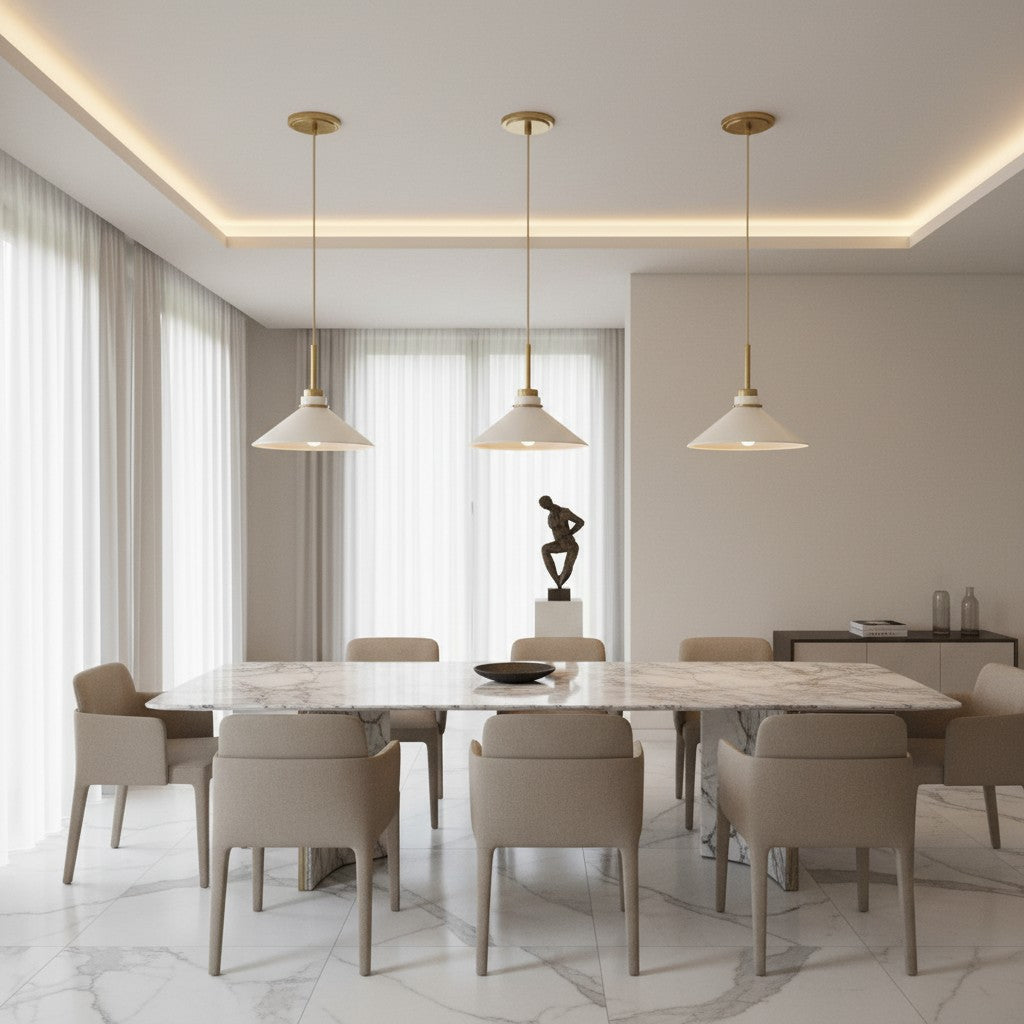 Aurenza Moderne Bauernhaus-Pendelleuchte – Verstellbarer Schirm für warmes Ambiente