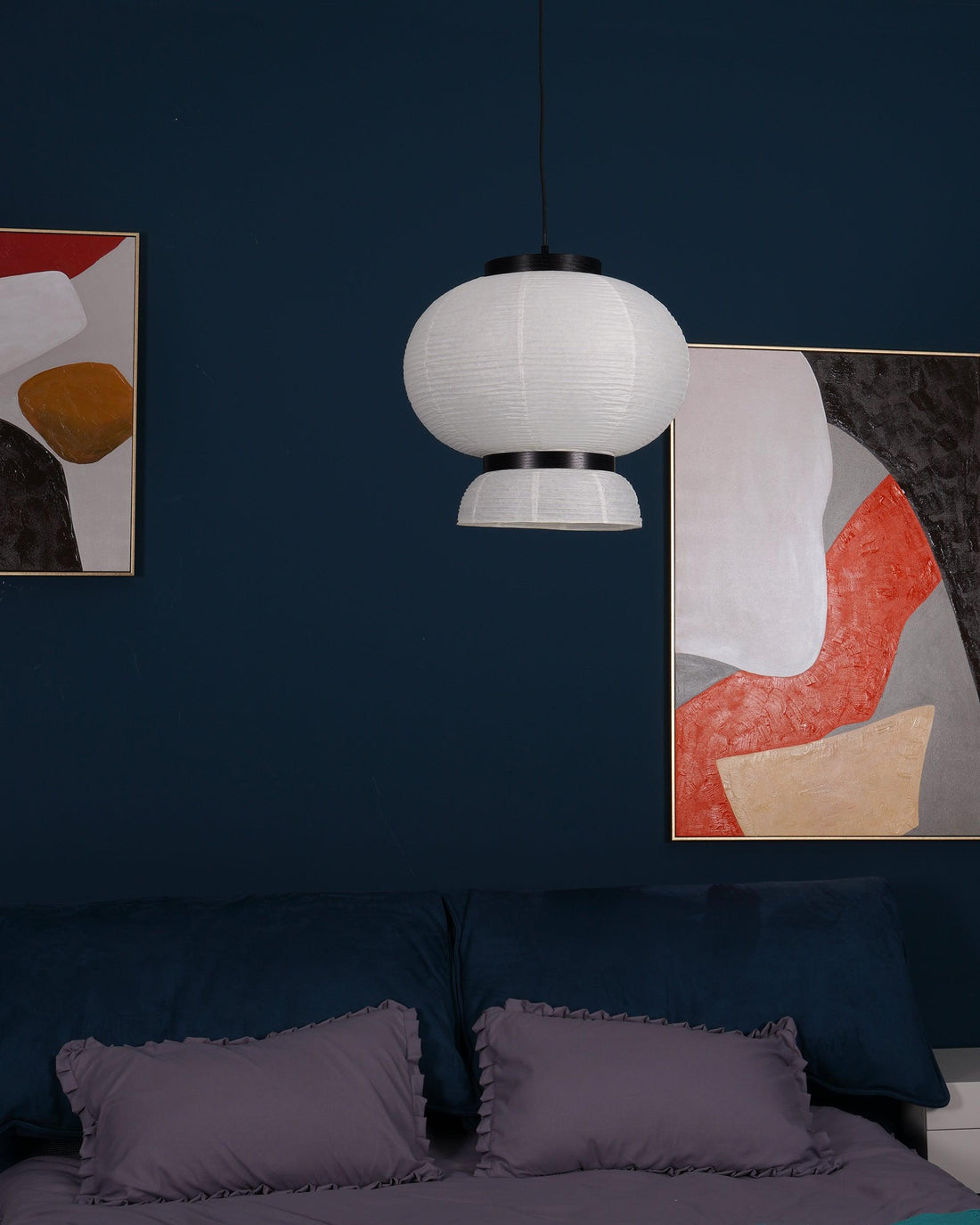 Rounded Layered Paper Plug-In Pendant