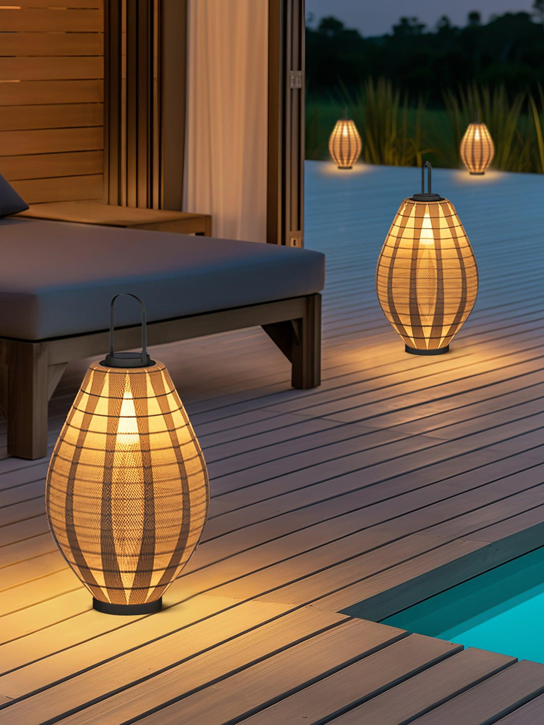 Mesh Beacon Outdoor Lamp - Waterproof Teardrop Stainless Steel Light