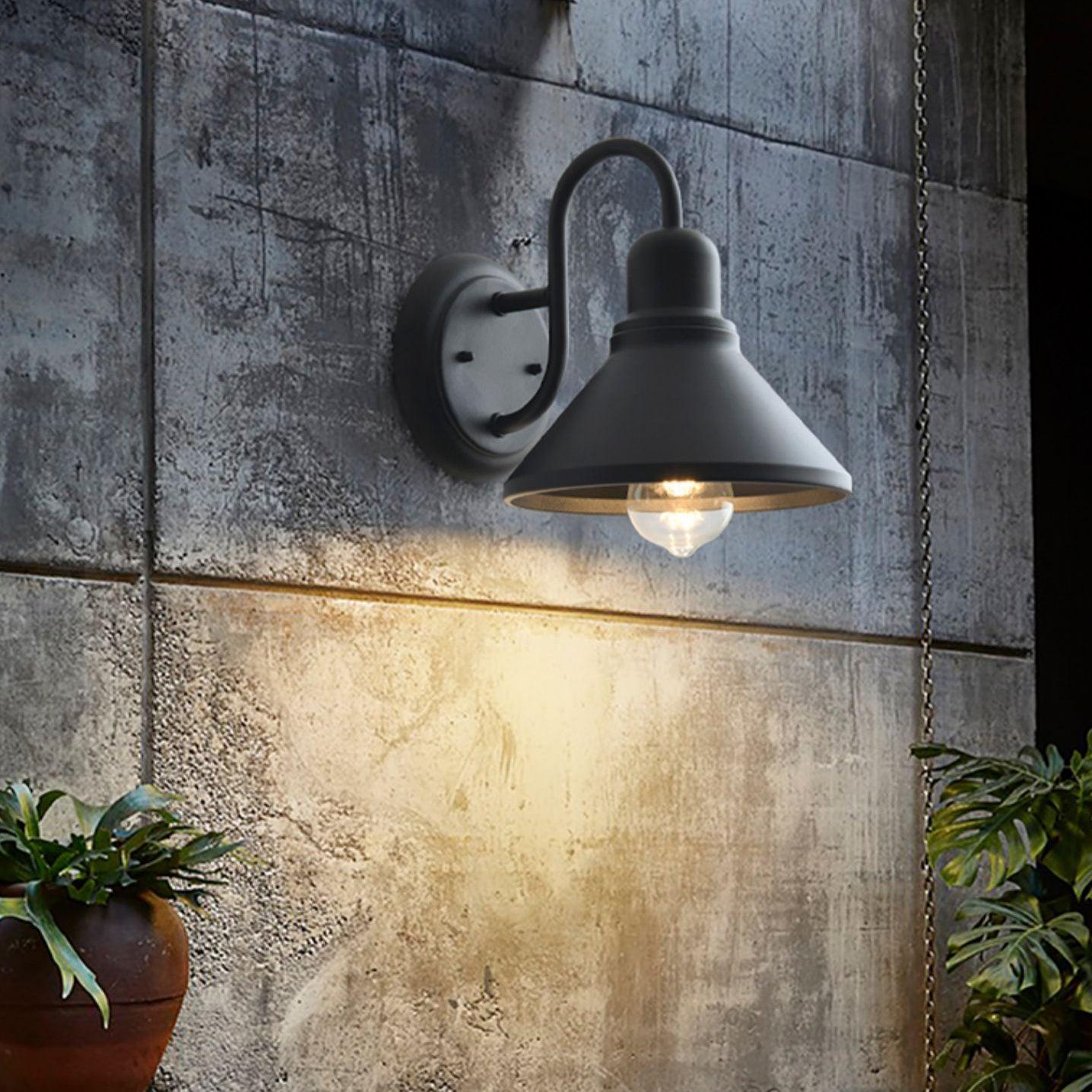 Outdoor Wall Lamp - Rustic Metal Sconce for Porch & Garden Lighting