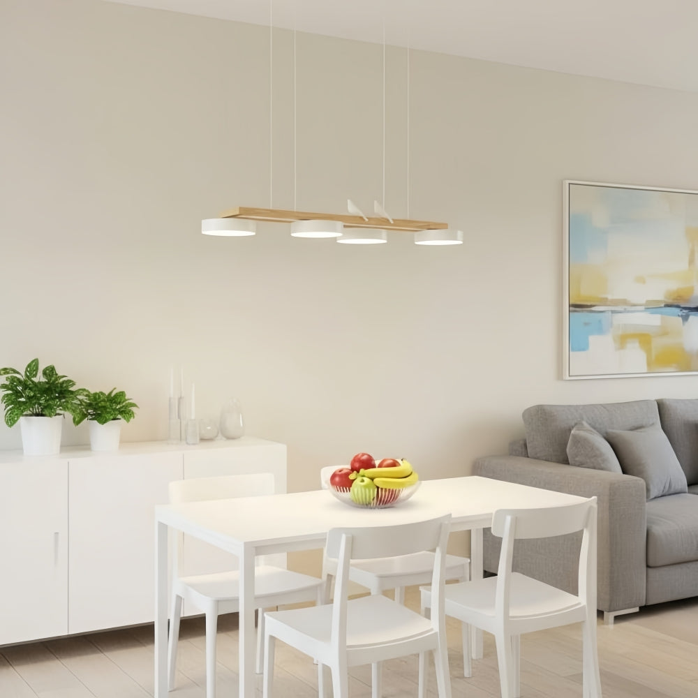Orilumea Bird Chandelier - Wooden Lighting Fixture Modern Style for Living Room