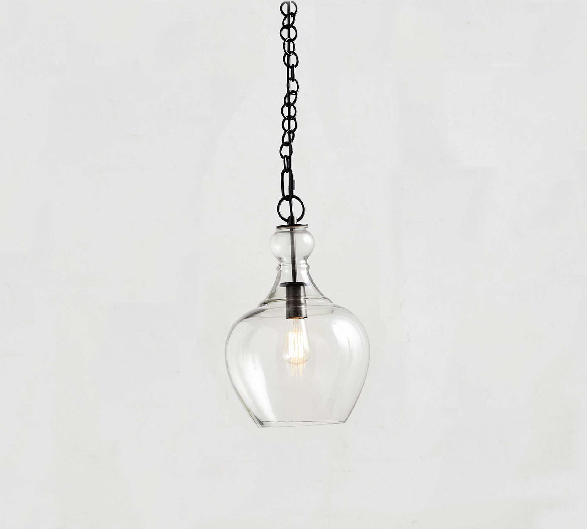 Lawson Glass Pendant Light - Recycled & Milk Glass with Bronze Accent