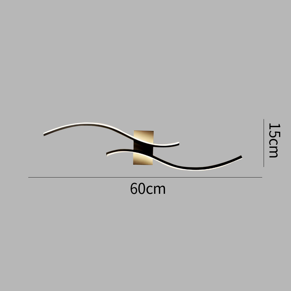 Curve LED Wall Light - Modern Acrylic Dimmable Design for Living Room