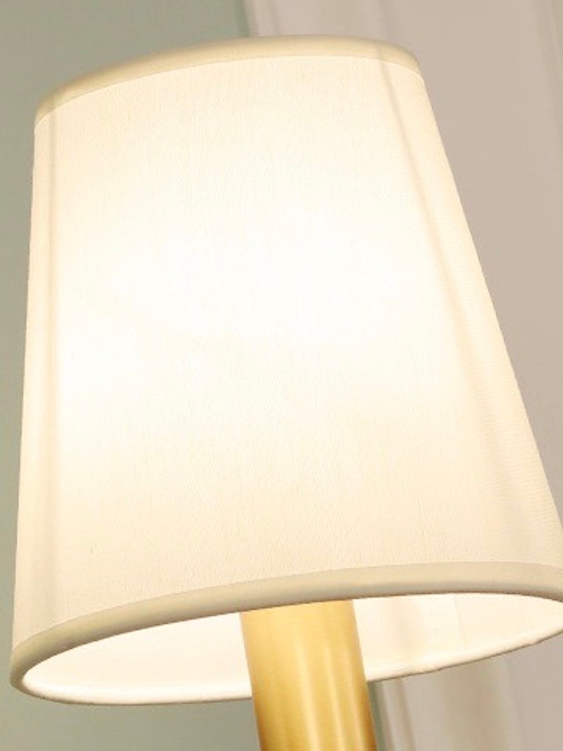 Classic Fabric Shade Sconce - Ceramic Wall Light for Hallway or Bedroom