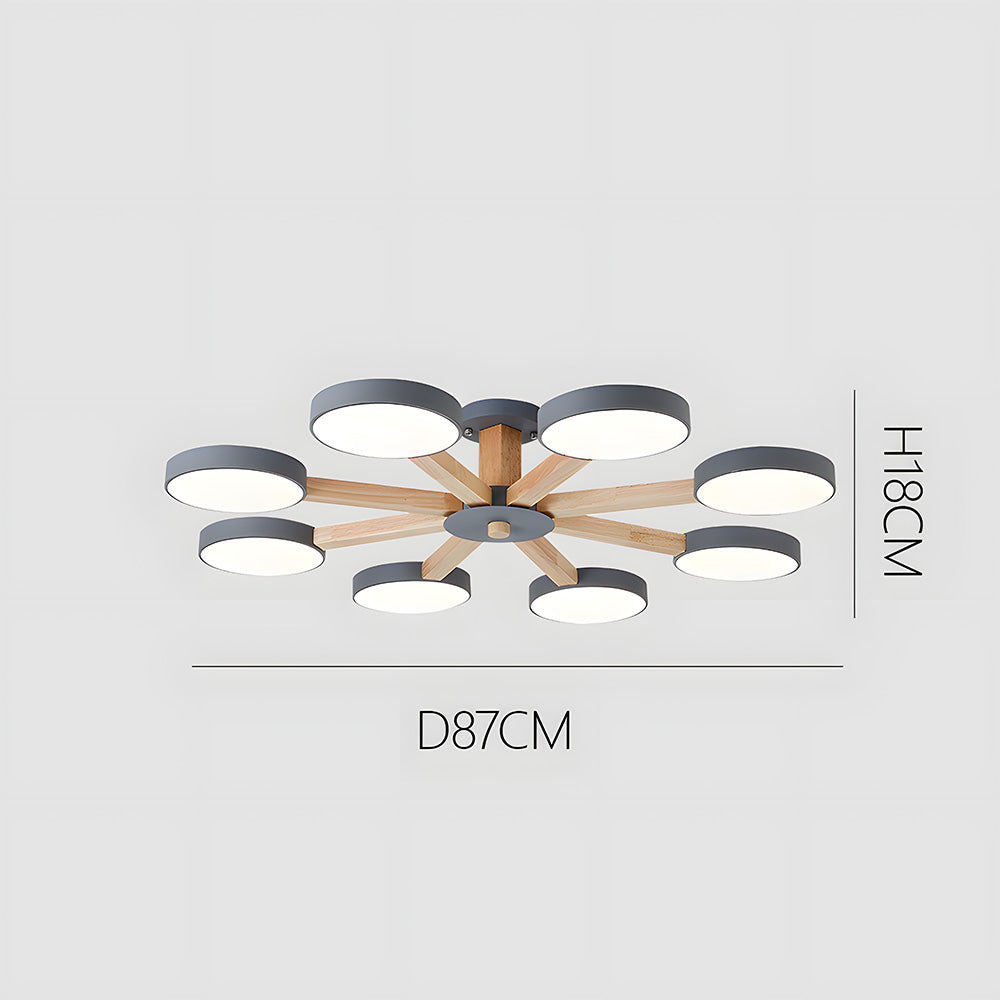 Branch Round Deckenleuchte - Nordische Multileuchte für das Wohnzimmer