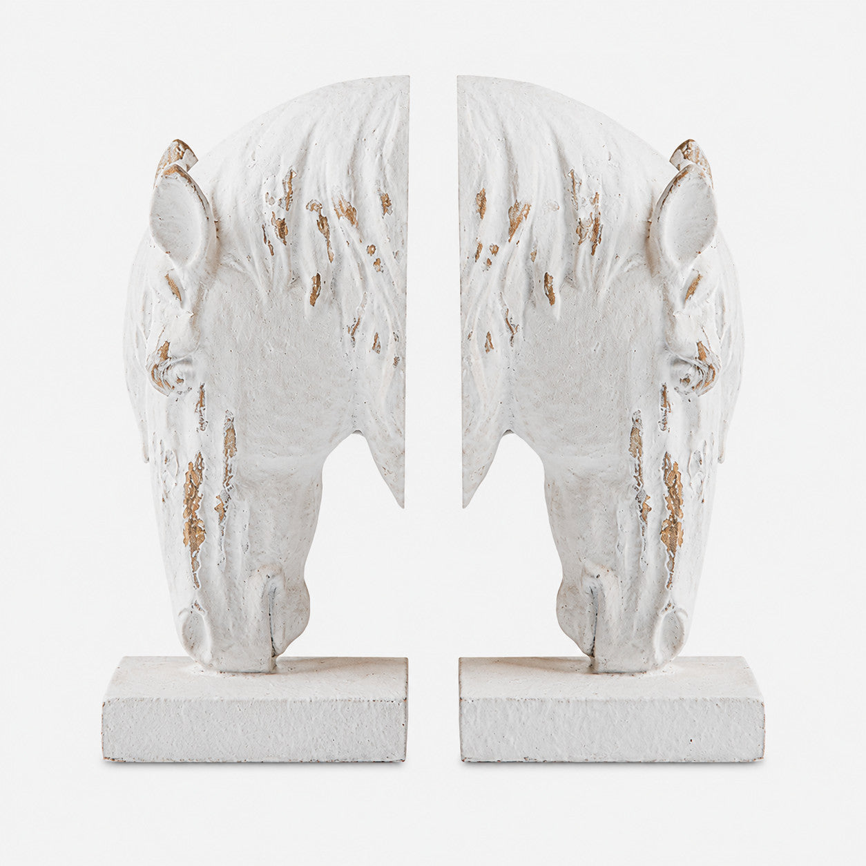 Horse Head resin bookend pair