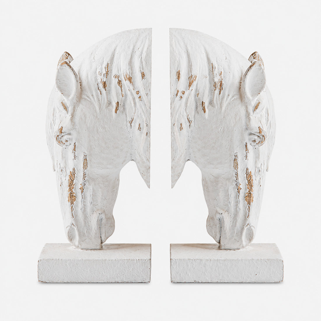 Horse Head resin bookend pair