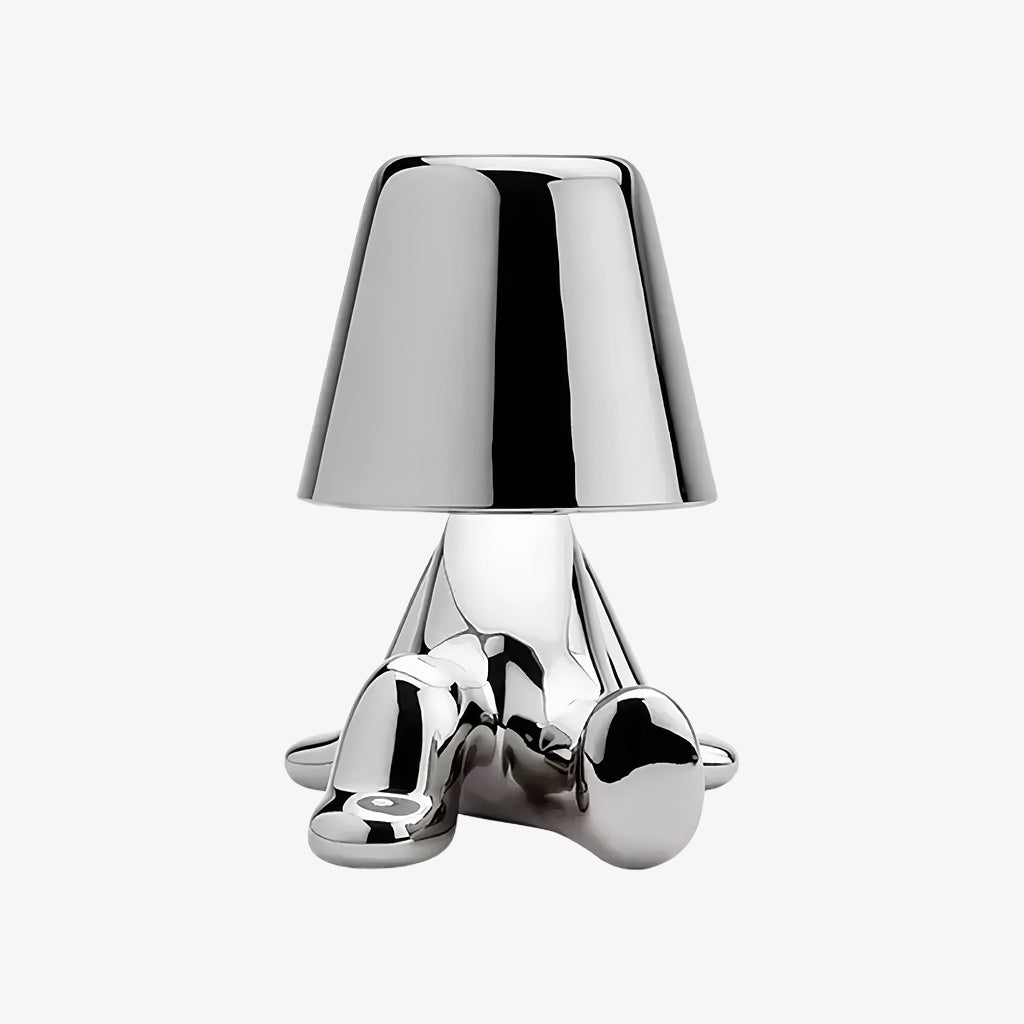 Aurabrova Rechargeable Human Figure Table Lamp – Modern Aluminium Lamp for Living Room