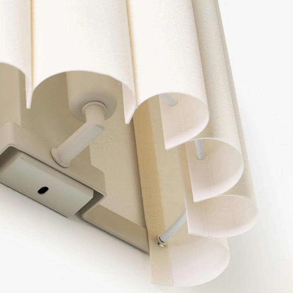 Velura Linen Fold Wall Sconce - Fabric Soft Pleated Design Ambient Lighting for Bedroom or Hallway