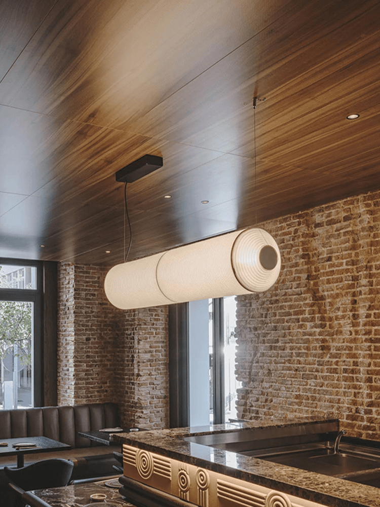 Hängelampe aus Maulbeerseide – Warme LED-Beleuchtung für Wohnzimmer