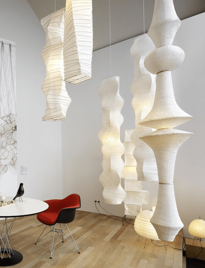 Washi-Papier-Pendelleuchte – runder Schirm für gemütliche, moderne Innenräume