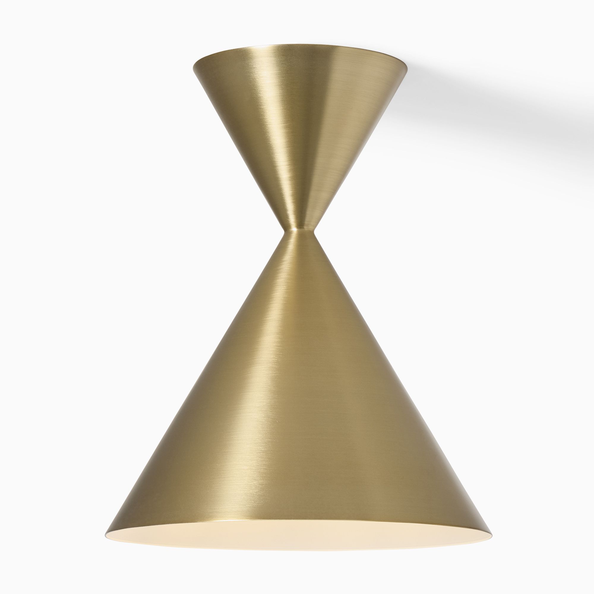 Brivana Metal Semi-Flush Ceiling Light - Modern Cone Lamp for Hallway