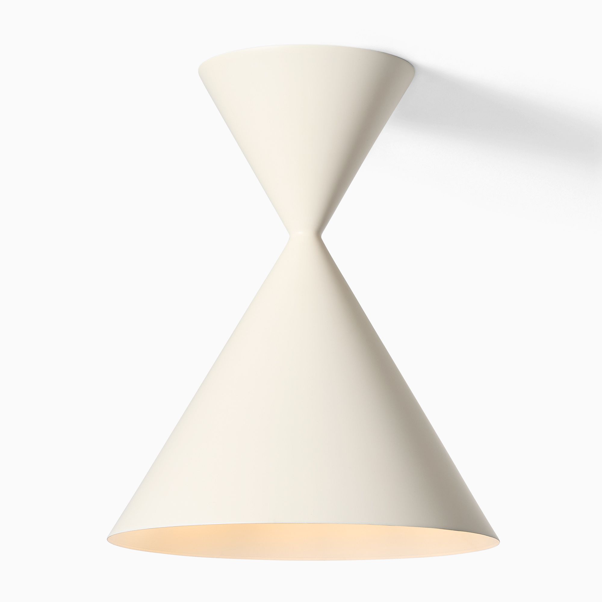 Brivana Metal Semi-Flush Ceiling Light - Modern Cone Lamp for Hallway