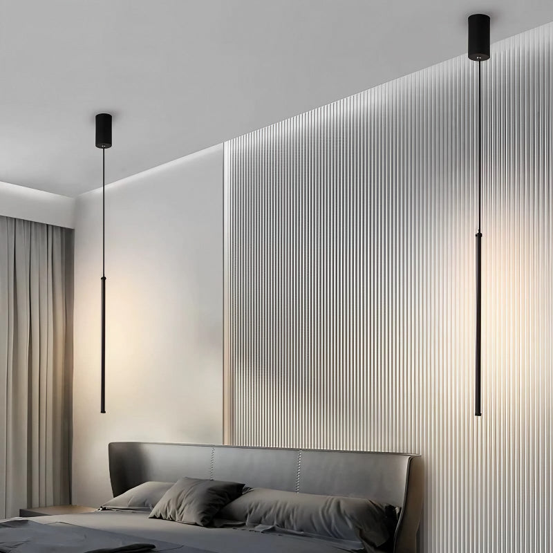 Schwarze lineare industrielle LED-Streifen-Pendelleuchte