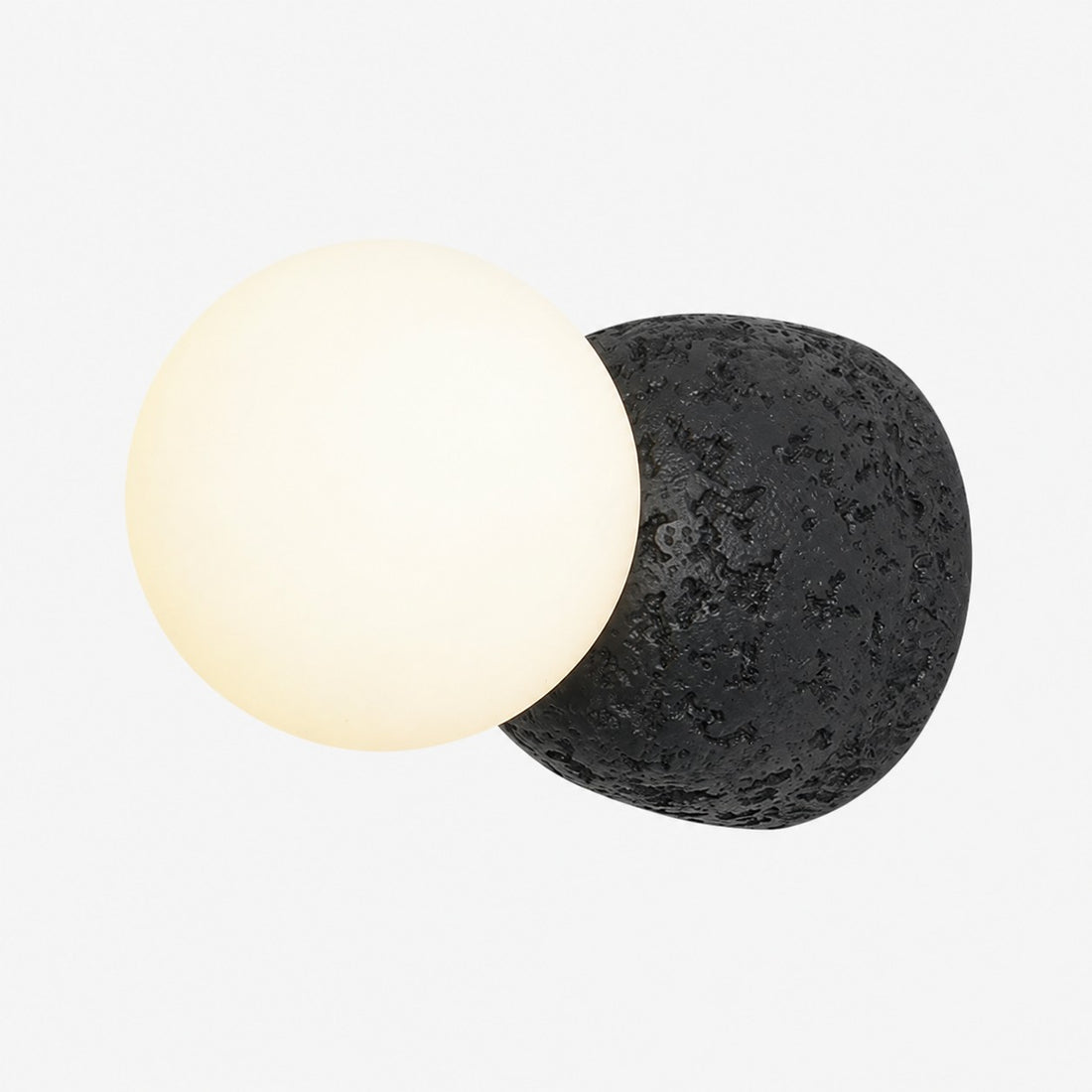 Sculptural Concrete Globe Wall Lamp