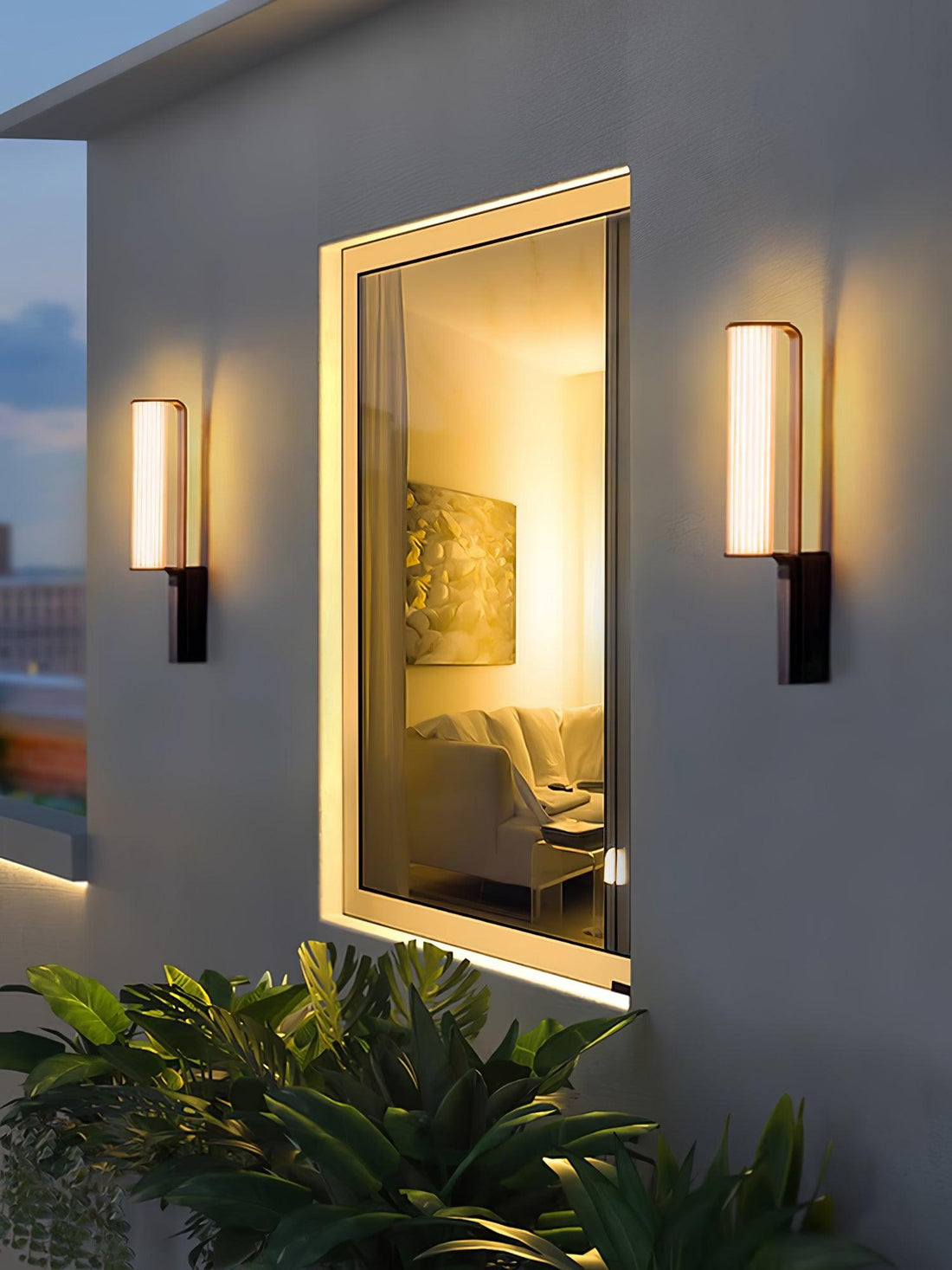 Outdoor Floor Lamp - Stainless Steel Acrylic Industrial Lighting