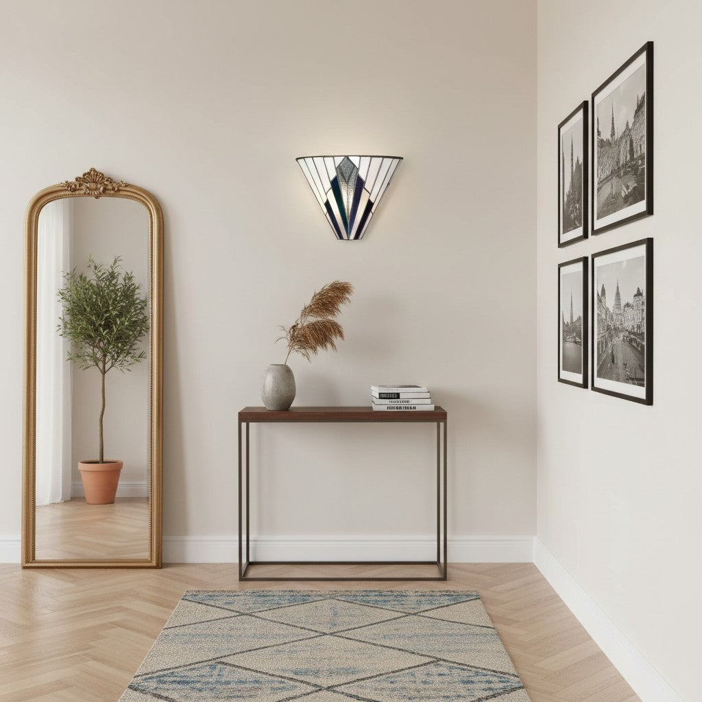 TiffStar Wandleuchte – Vintage-Buntglas für Flur und Schlafzimmer