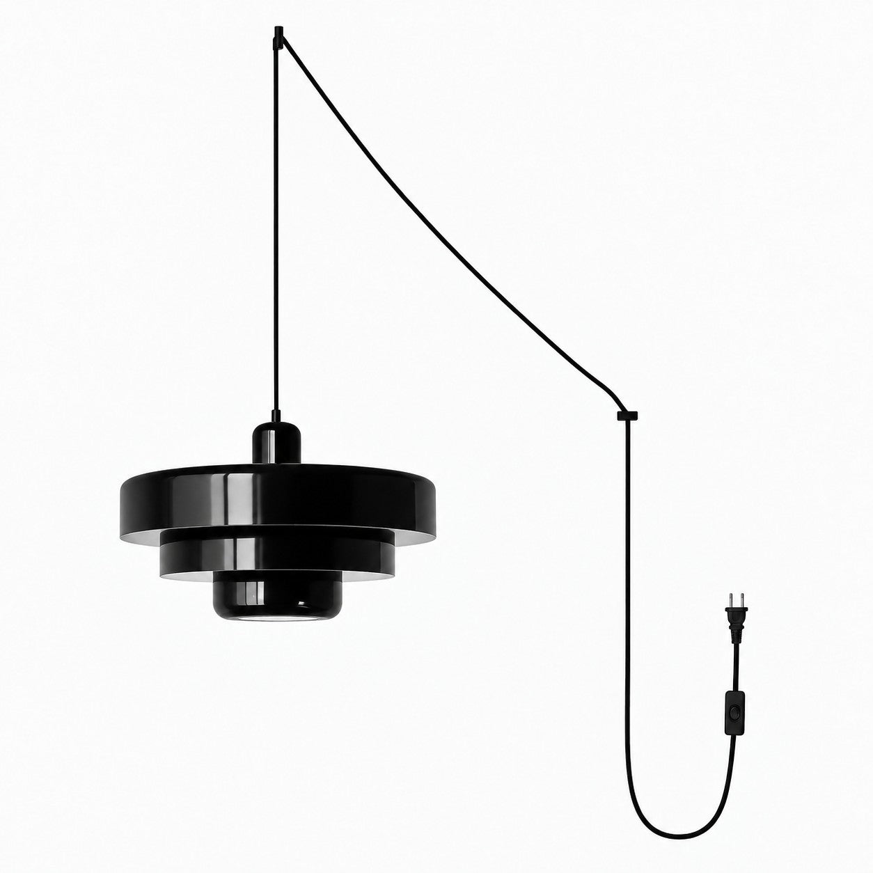 Retro Bauhaus Plug-In Pendant Light