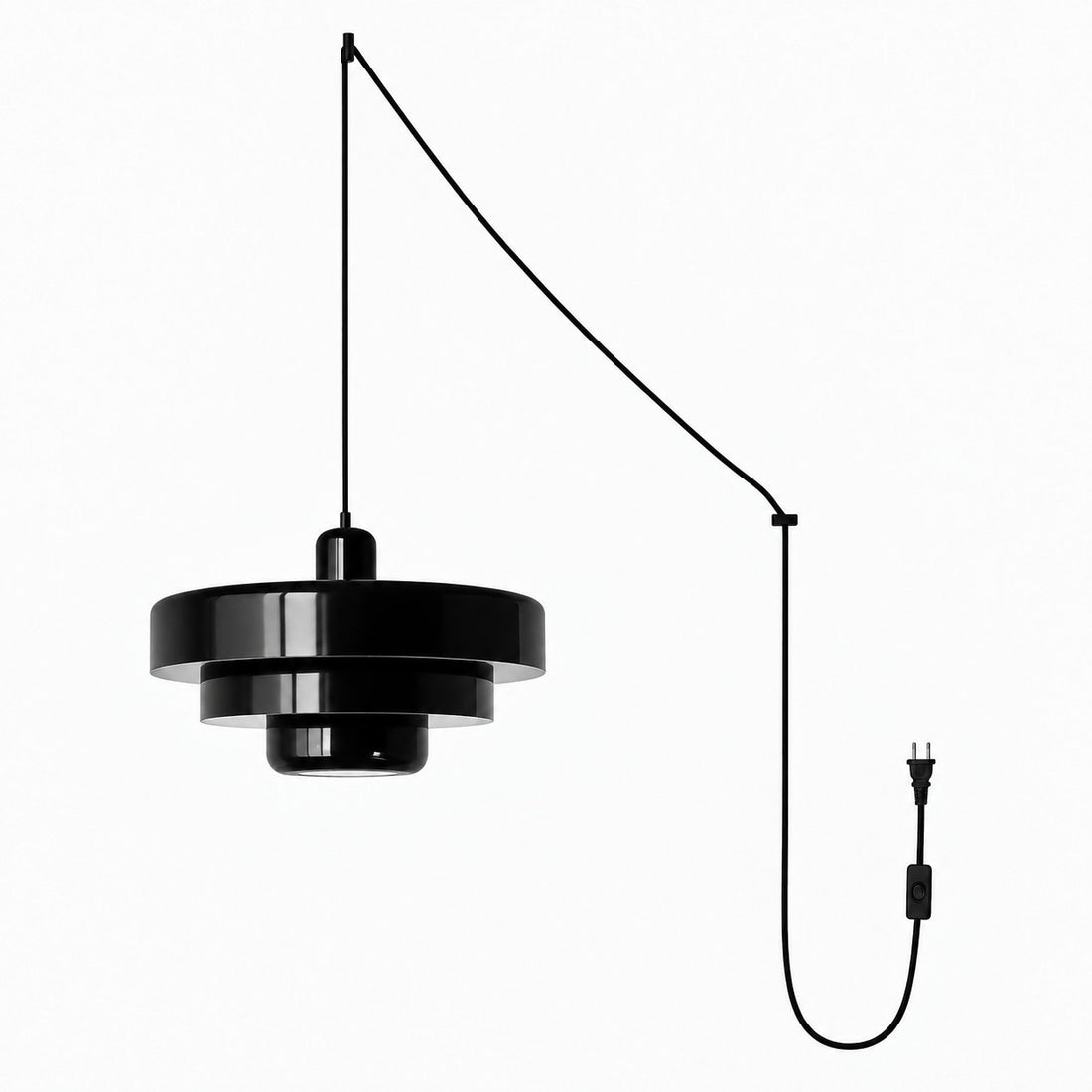 Retro Bauhaus Plug-In Pendant Light