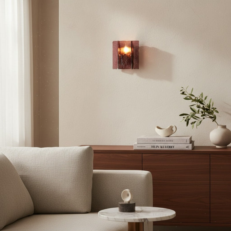 Lumiridge Modern Wall Light – Minimalist Design Metal Glass Fixture for Living Room